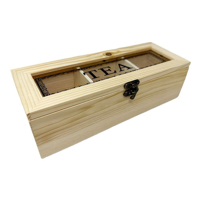Scatola in legno porta bustine da the tisane caffè te tea scatola decorativa per casa b&b hotel - enzoled