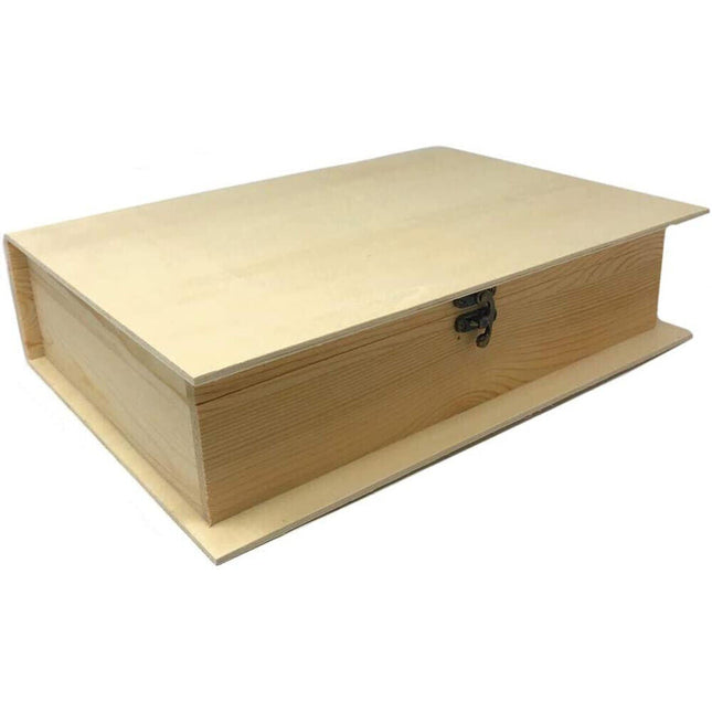 Scatola a libro portagioie per decoupage cofanetto portaoggetti contenitore per gioielli minuterie 25x17,5x7cm - enzoled
