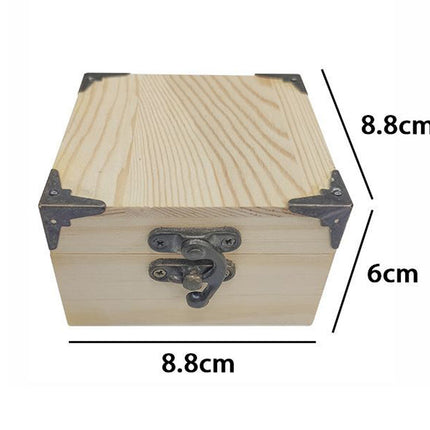 Scatola in legno per decoupage 2 pezzi scatoline portagioie cofanetto con chiusura a clip portaoggetti minuterie - enzoled
