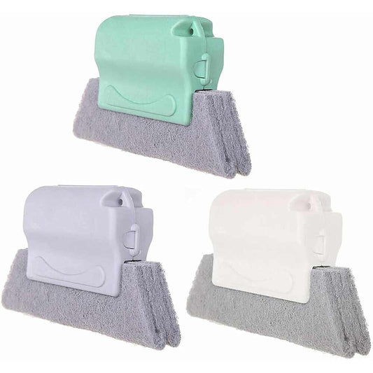 Set di 3 spazzole per scanalature fessure spazzola raschietto per la pulizia di finestre spugna con manico - enzoled