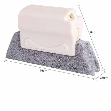Set di 3 spazzole per scanalature fessure spazzola raschietto per la pulizia di finestre spugna con manico - enzoled