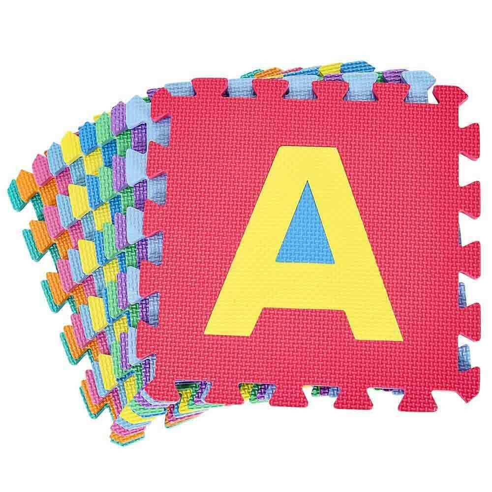 Tappeto puzzle bambini morbido da comporre 10 pezzi in schiuma antiurto lavabile superficie di gioco - enzoled