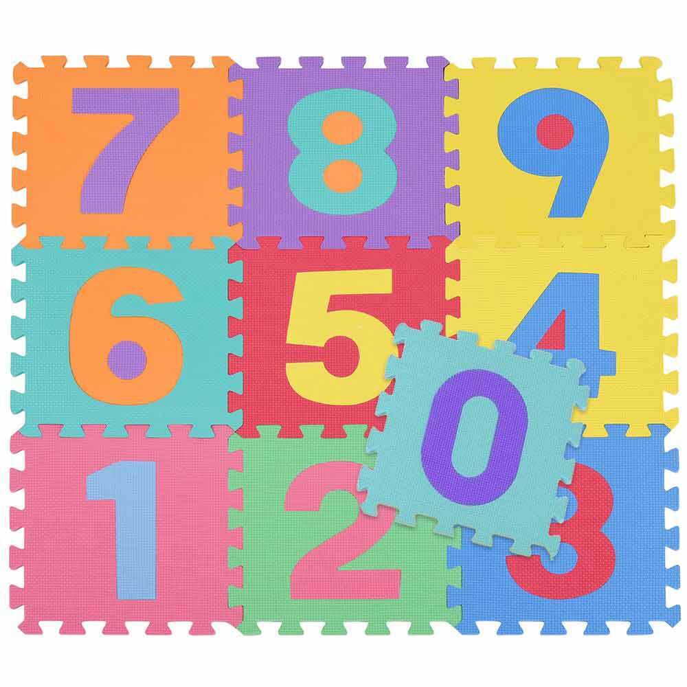 Tappeto puzzle bambini morbido da comporre 10 pezzi in schiuma antiurto lavabile superficie di gioco - enzoled