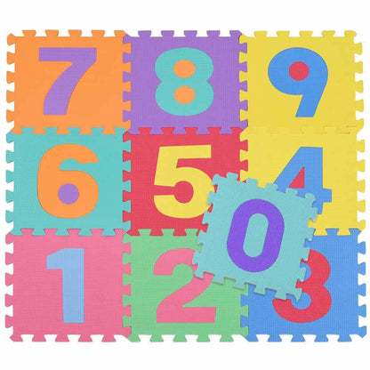 Tappeto puzzle bambini morbido da comporre 10 pezzi in schiuma antiurto lavabile superficie di gioco - enzoled
