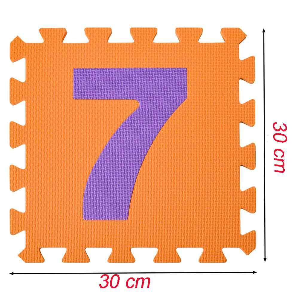 Tappeto puzzle bambini morbido da comporre 10 pezzi in schiuma antiurto lavabile superficie di gioco - enzoled