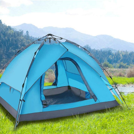 Tenda da campeggio 2 posti persone impermeabile con chiusura zip igool con sacca per il trasporto 200x150x120 cm - enzoled