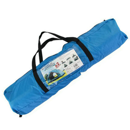 Tenda da campeggio 2 posti persone impermeabile con chiusura zip igool con sacca per il trasporto 200x150x120 cm - enzoled