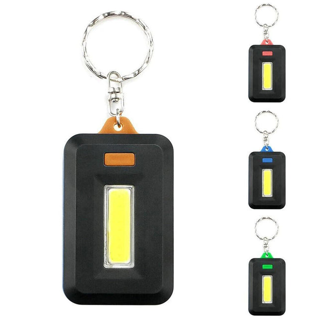 2 Torcia led cob portatile 3 modalità di luce portachiavi torcetta tascabile vari colori - enzoled
