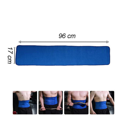 Tutore per schiena regolabile fascia elastica con chiusura strappo cintura di sostegno lombare 96x17 cm - enzoled