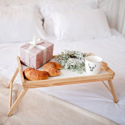 Vassoio per colazione a letto divano tavolino con gambe richiudibili in legno per decoupage supporto per pc notebook - enzoled