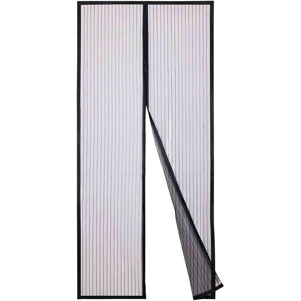 Zanzariera magnetica nera per porte finestre tenda chiusura con calamita antizanzare insetti mosche universale varie misure - enzoled