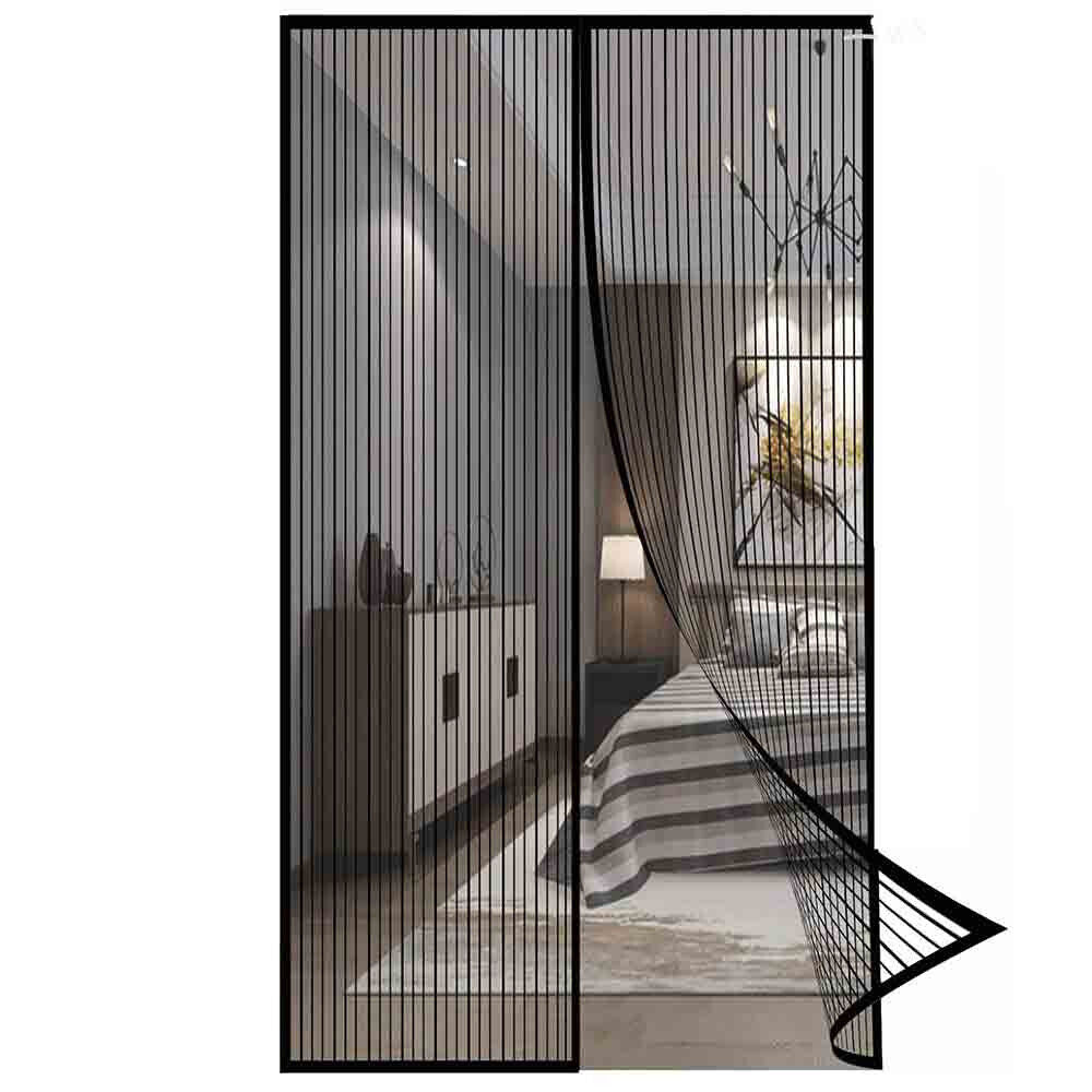 Zanzariera magnetica nera per porte finestre tenda chiusura con calamita antizanzare insetti mosche universale varie misure - enzoled