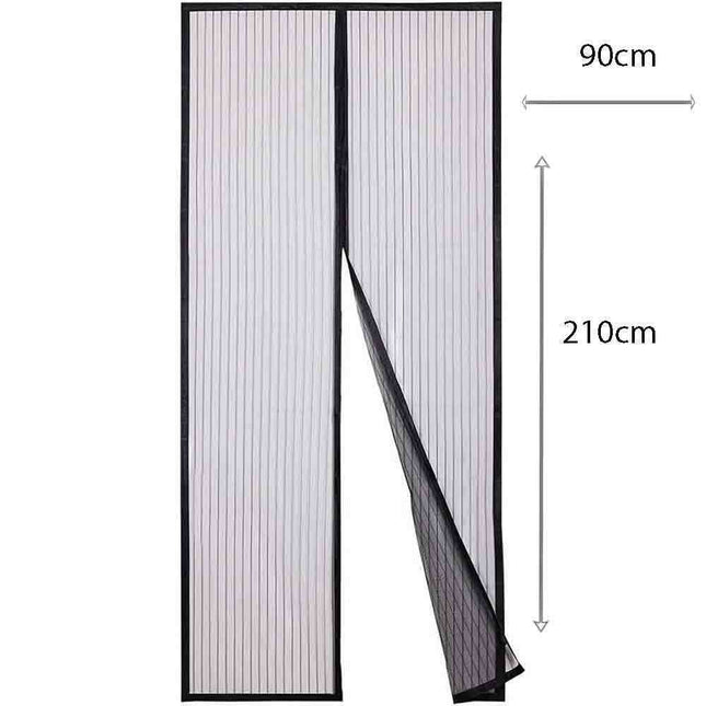 Zanzariera magnetica nera per porte finestre tenda chiusura con calamita antizanzare insetti mosche universale varie misure - enzoled