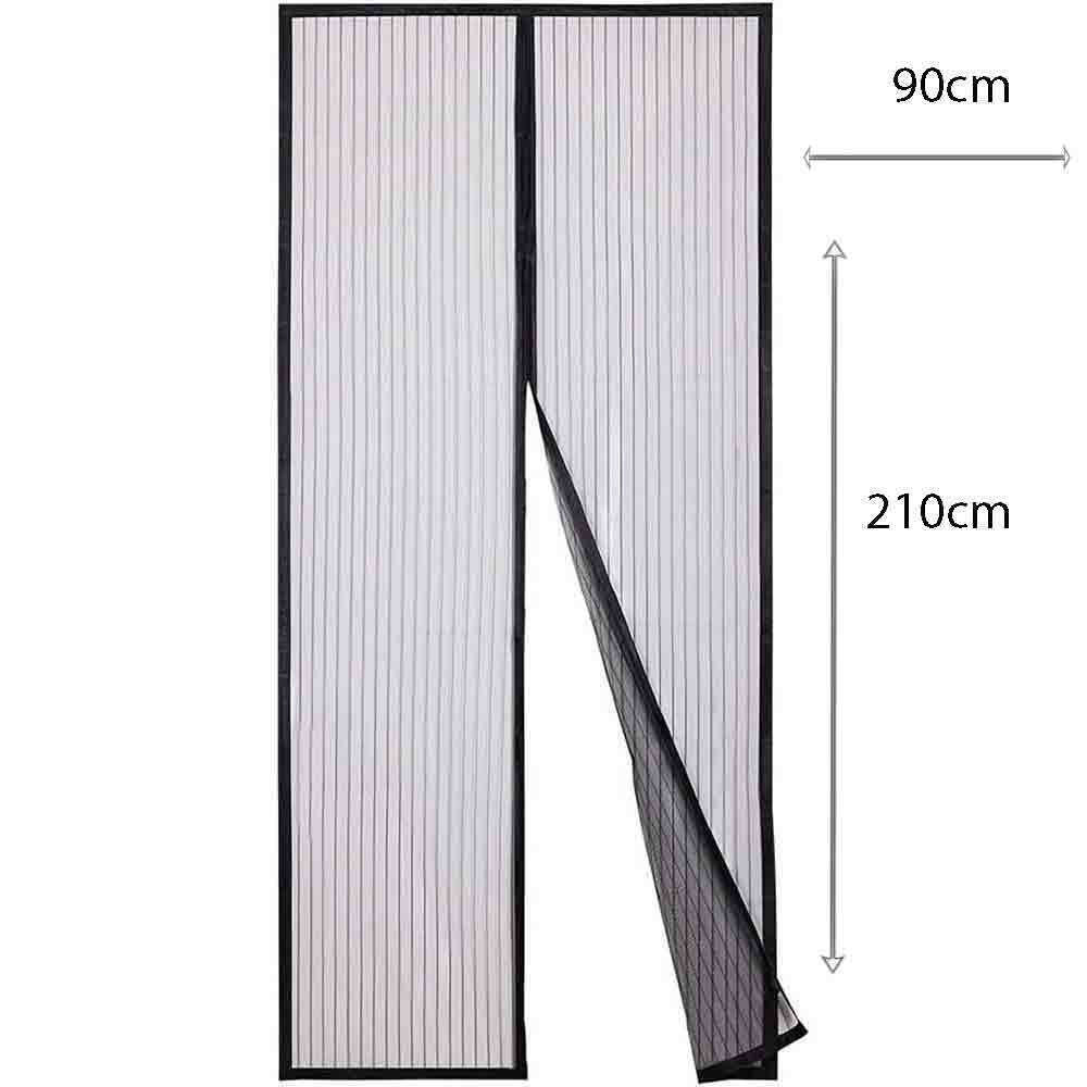 Zanzariera magnetica nera per porte finestre tenda chiusura con calamita antizanzare insetti mosche universale varie misure - enzoled