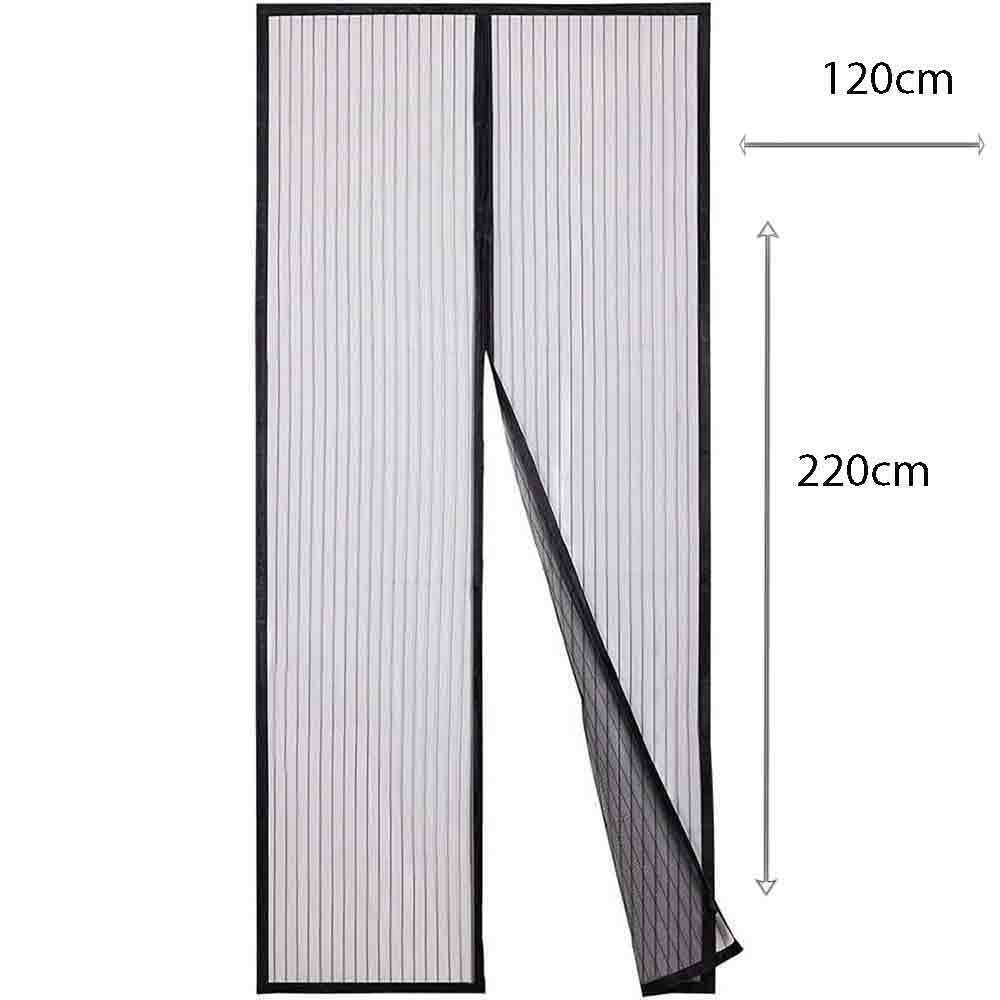 Zanzariera magnetica nera per porte finestre tenda chiusura con calamita antizanzare insetti mosche universale varie misure - enzoled
