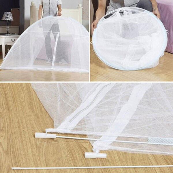 Zanzariera per letto lettino portatile tenda di protezione per casa campeggio contro insetti zanzare con cerniera rete pop up 200x120 cm - enzoled