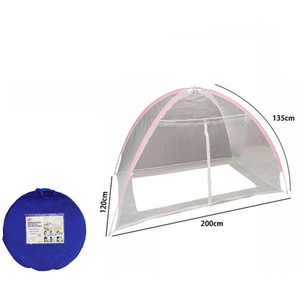 Zanzariera per letto lettino portatile tenda di protezione per casa campeggio contro insetti zanzare con cerniera rete pop up 200x120 cm - enzoled
