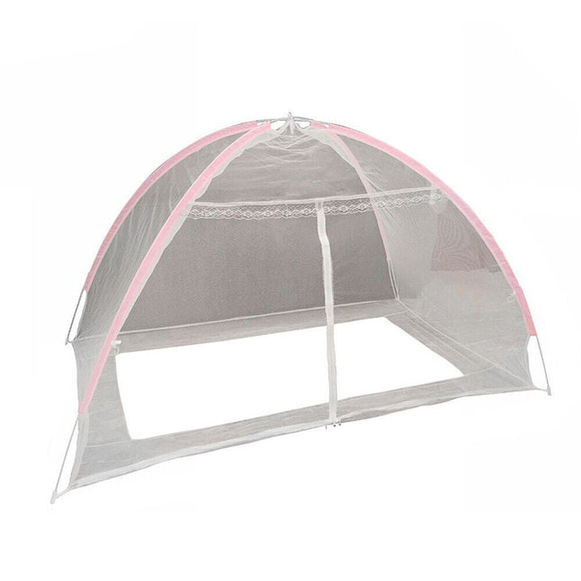 Zanzariera per letto lettino portatile tenda di protezione per casa campeggio contro insetti zanzare con cerniera rete pop up 200x150 cm - enzoled