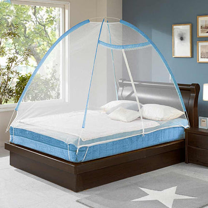 Zanzariera per letto lettino portatile tenda di protezione per casa campeggio contro insetti zanzare con cerniera rete pop up 200x150 cm - enzoled