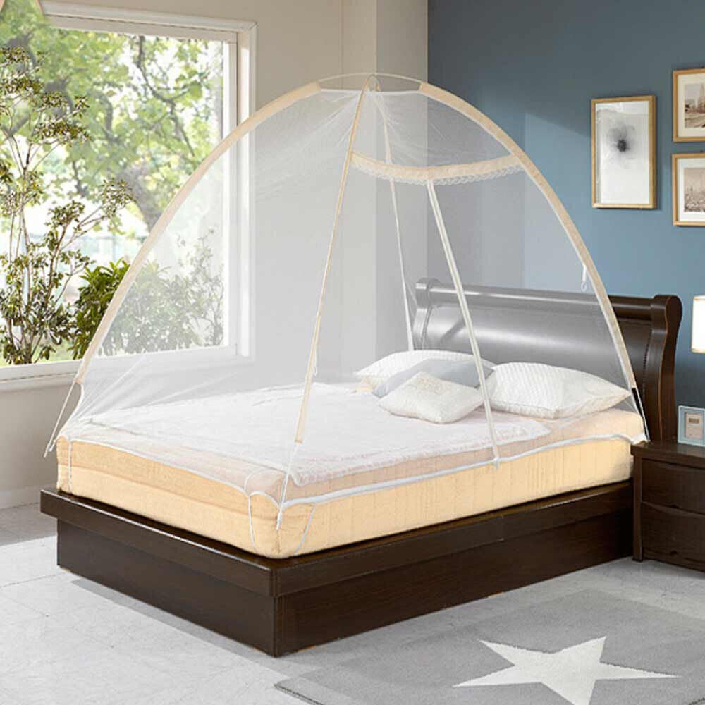 Zanzariera per letto lettino portatile tenda di protezione per casa campeggio contro insetti zanzare con cerniera rete pop up 200x150 cm - enzoled