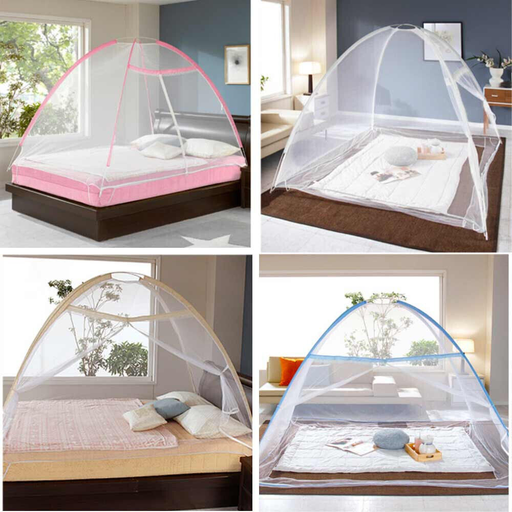 Zanzariera per letto lettino portatile tenda di protezione per casa campeggio contro insetti zanzare con cerniera rete pop up 200x150 cm - enzoled