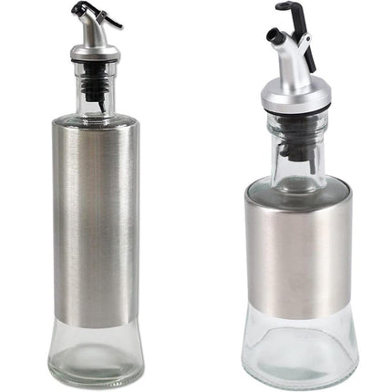 Dosatore Olio e aceto in Vetro con Tappo ermetico 200ml e 500ml