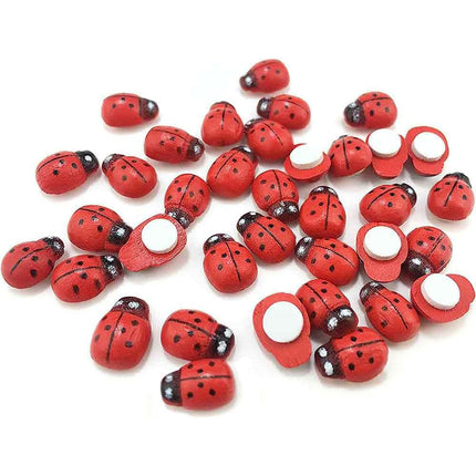 Coccinelle adesive 100 pezzi decorazione biglietti regali bomboniere laurea portafortuna fai da te - enzoled