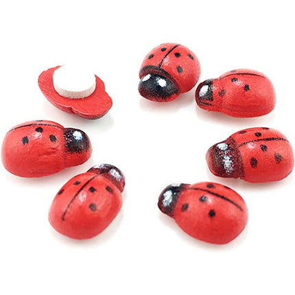 Coccinelle adesive 100 pezzi decorazione biglietti regali bomboniere laurea portafortuna fai da te - enzoled