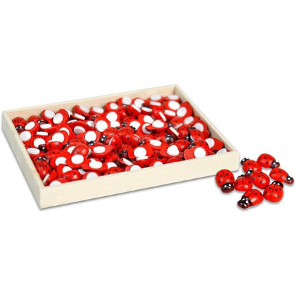 Coccinelle adesive 100 pezzi decorazione biglietti regali bomboniere laurea portafortuna fai da te - enzoled
