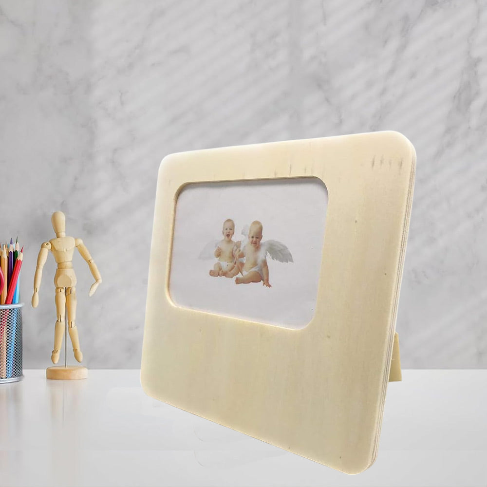 Cornice portafoto in legno da tavolo per foto fotografie da appoggio personalizzabile con decoupage pittura - enzoled