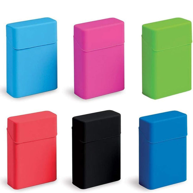 Portasigarette in silicone 3 pezzi astuccio porta pacchetto per 20 sigarette richiudibile in gomma morbida tascabile colori misti 9x6x3 cm - enzoled