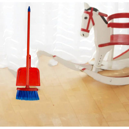 Set pulizia con scopa e paletta giocattolo 62 cm idea regalo per bambini 2 pezzi giochi - enzoled