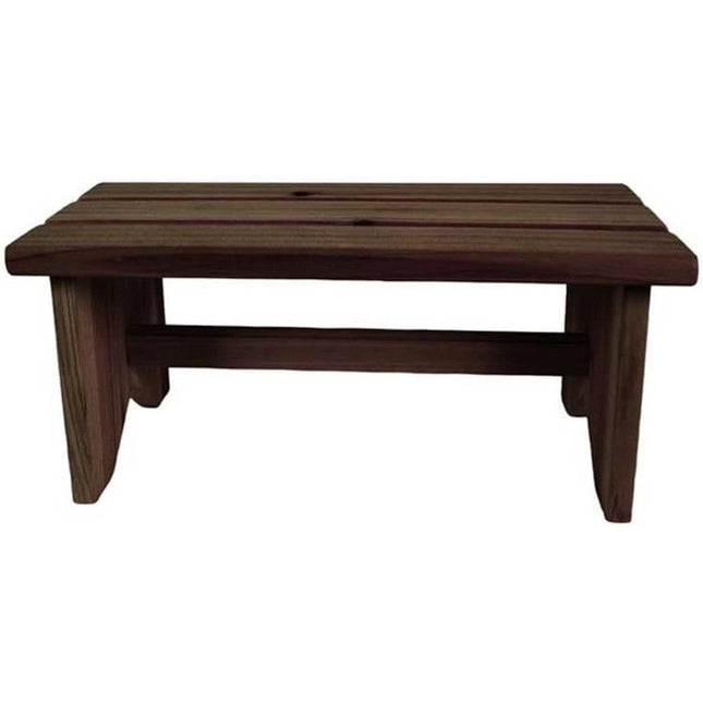 Sgabello in legno multiuso sedia seduta panca da giardino sgabellino per bagno porta oggetti 35x14x17 cm - enzoled