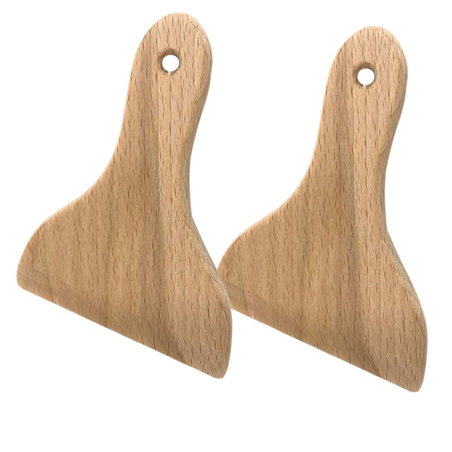 Set 2 spatole per raclette in legno spatola palette 14,5 cm raschietti accessori da cucina - enzoled