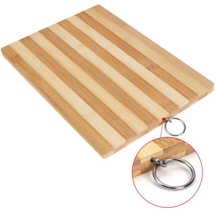 Tagliere rettangolare in legno zebrato con gancio per aperitivi antipasti vassoio per finger food da cucina varie misure - enzoled