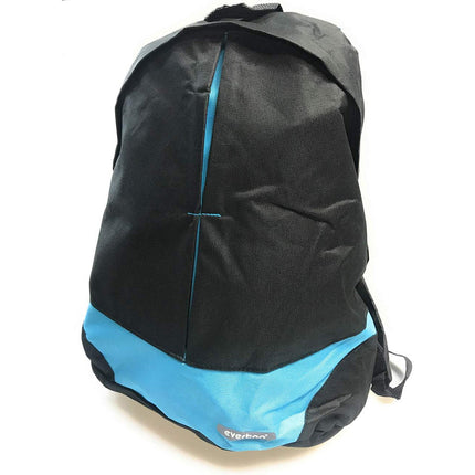 Zaino unisex nero con fasce colorate per viaggi scuola sport tempo libero 44x36x10 cm - enzoled