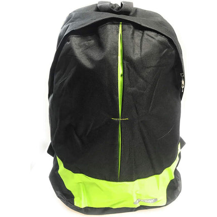 Zaino unisex nero con fasce colorate per viaggi scuola sport tempo libero 44x36x10 cm - enzoled