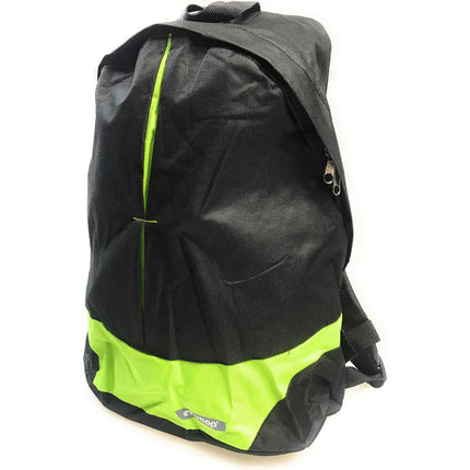 Zaino unisex nero con fasce colorate per viaggi scuola sport tempo libero 44x36x10 cm - enzoled