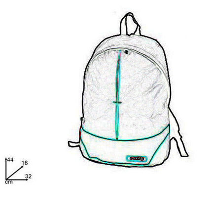 Zaino unisex nero con fasce colorate per viaggi scuola sport tempo libero 44x36x10 cm - enzoled