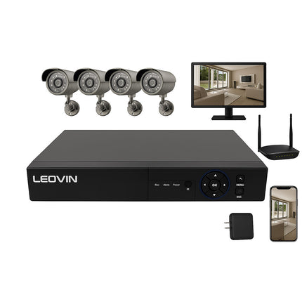 Dvr 4 canali 6IN1 AHD TVI CVI full HD 1080P videosorveglianza 5MPX enzoled