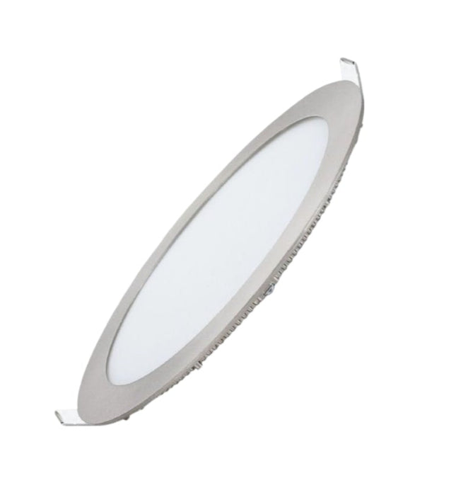 "Pannello LED Argento 6W 3000K – Illuminazione Uniforme 480LM per Ufficio e Casa (Aluminum + PS)" enzoled