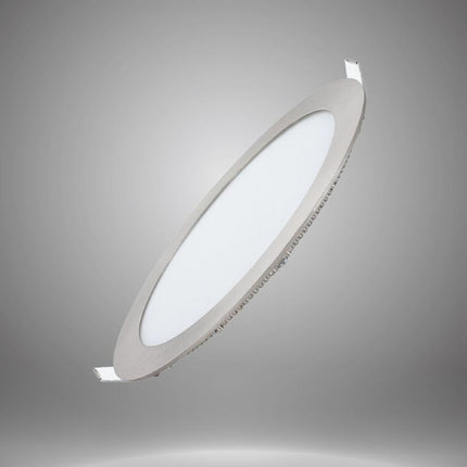 "Pannello LED Argento 6W 3000K – Illuminazione Uniforme 480LM per Ufficio e Casa (Aluminum + PS)" enzoled