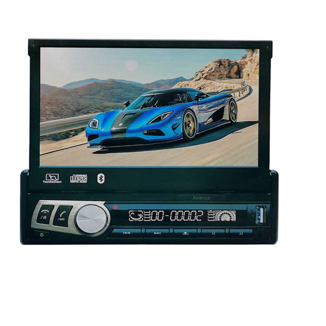 Autoradio con monitor a scomparsa 7” per auto 1 Din radio bluetooth touch screen GPS Android - enzoled