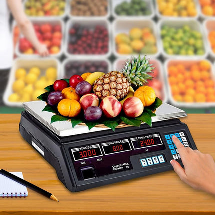 Bilancia digitale elettronica peso max 40 kg 6 display retroilluminati divisione 2 gr peso minimo 200 gr - enzoled