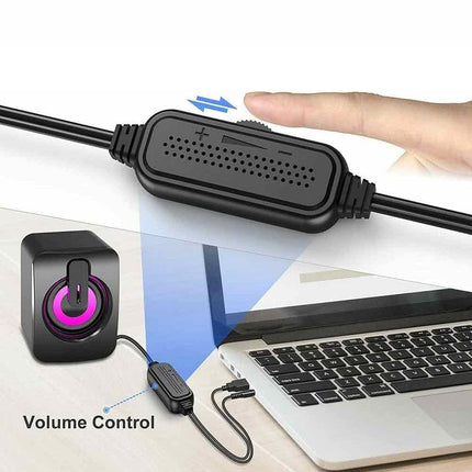 Coppia casse audio speaker con luci rgb 6 watt per pc notebook smartphone usb 2.0 aux jack 3.5 mm - enzoled