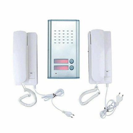 Citofono con cornetta bifamiliare con funzione apriporta per esterno 2 unità interne per famiglie apri portone 220v - enzoled