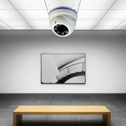Telecamera dome AHD full hd 2 mpx lente varifocale 2,8 12 mm 6 led array esterno ed interno focus e zoom regolabile camera di sorveglianza - enzoled