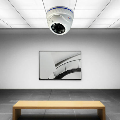 Telecamera dome AHD full hd 2 mpx lente varifocale 2,8 12 mm 6 led array esterno ed interno focus e zoom regolabile camera di sorveglianza - enzoled