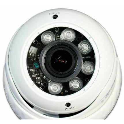 Telecamera dome AHD full hd 2 mpx lente varifocale 2,8 12 mm 6 led array esterno ed interno focus e zoom regolabile camera di sorveglianza - enzoled
