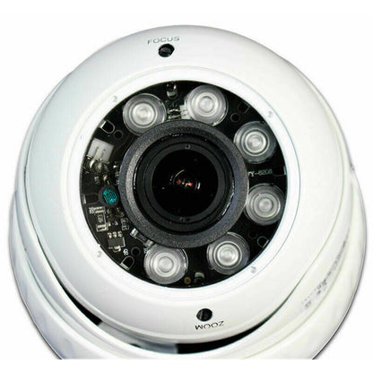 Telecamera dome AHD full hd 2 mpx lente varifocale 2,8 12 mm 6 led array esterno ed interno focus e zoom regolabile camera di sorveglianza - enzoled